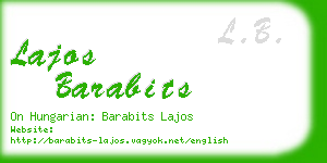 lajos barabits business card